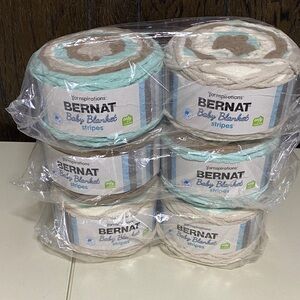 Baby Blanket Yarn - taupe, light taupe, aqua & cream